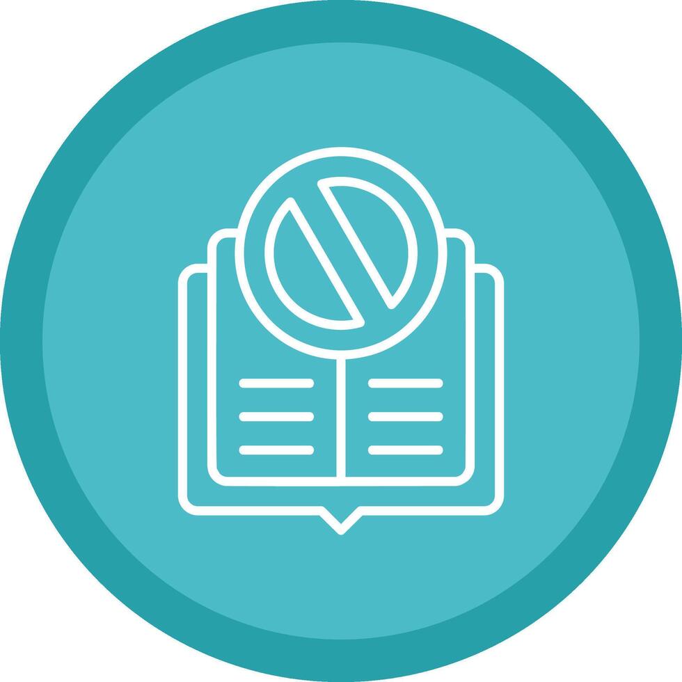 Rejected Line Multi Circle Icon vector