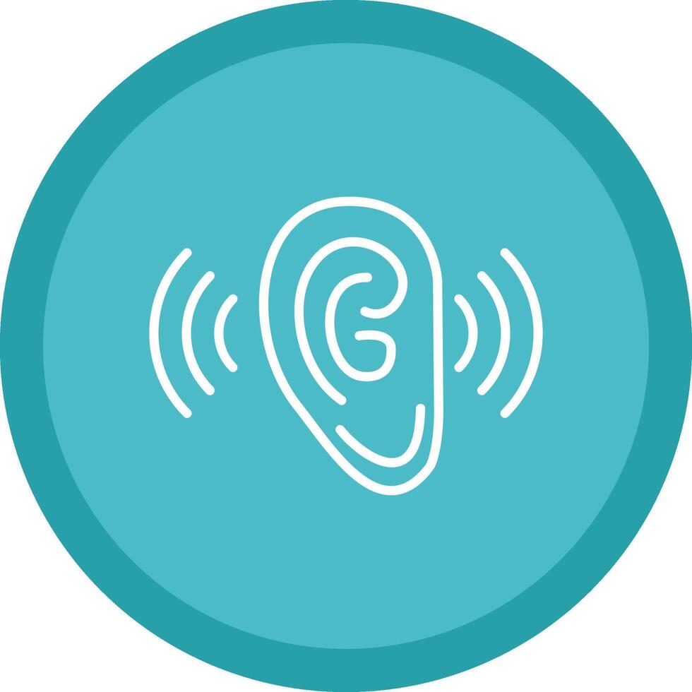 Listening Line Multi Circle Icon vector