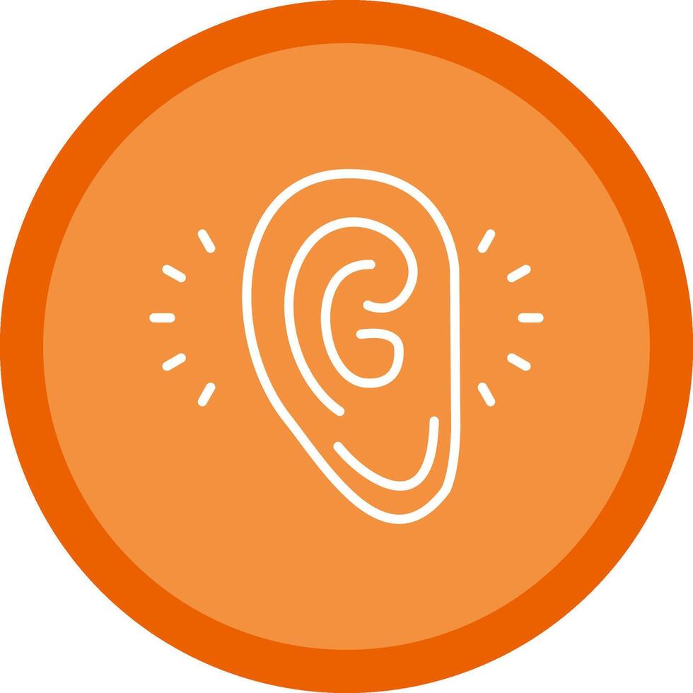 Listening Line Multi Circle Icon vector