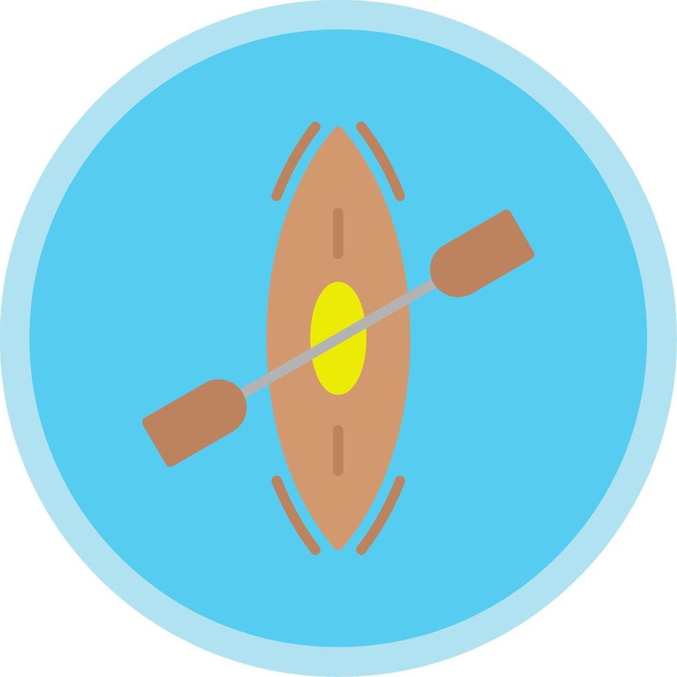 Kayak Flat Multi Circle Icon vector