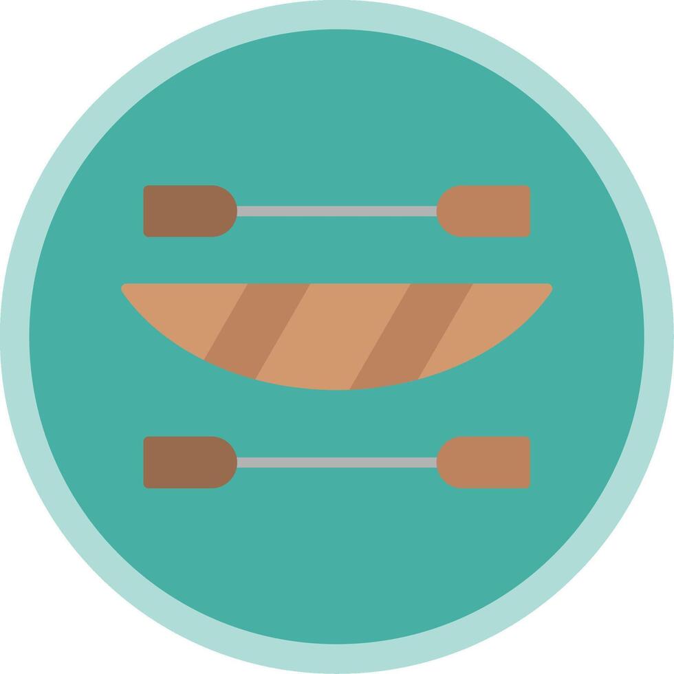 Kayak Flat Multi Circle Icon vector
