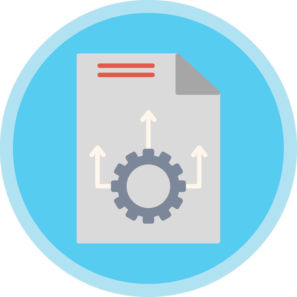 Workflow Flat Multi Circle Icon vector