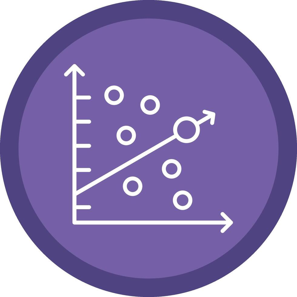 dispersión grafico línea multi circulo icono vector