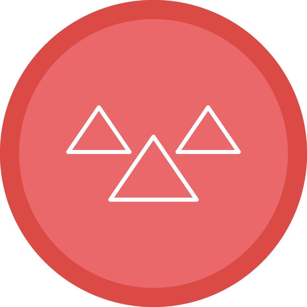 Triangles Line Multi Circle Icon vector