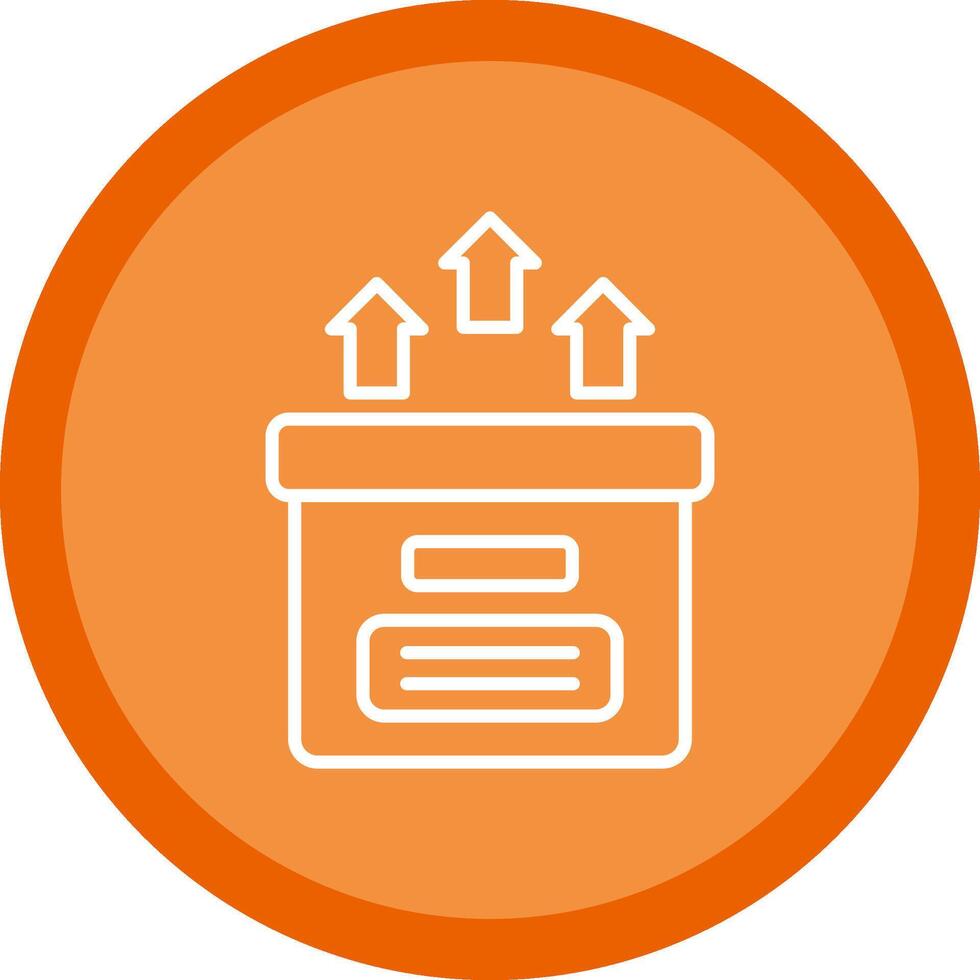 Storage Box Line Multi Circle Icon vector