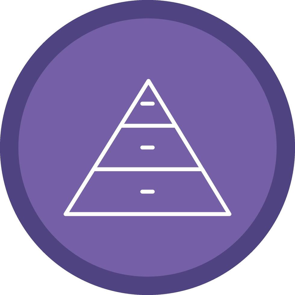 Pyramid Charts Line Multi Circle Icon vector