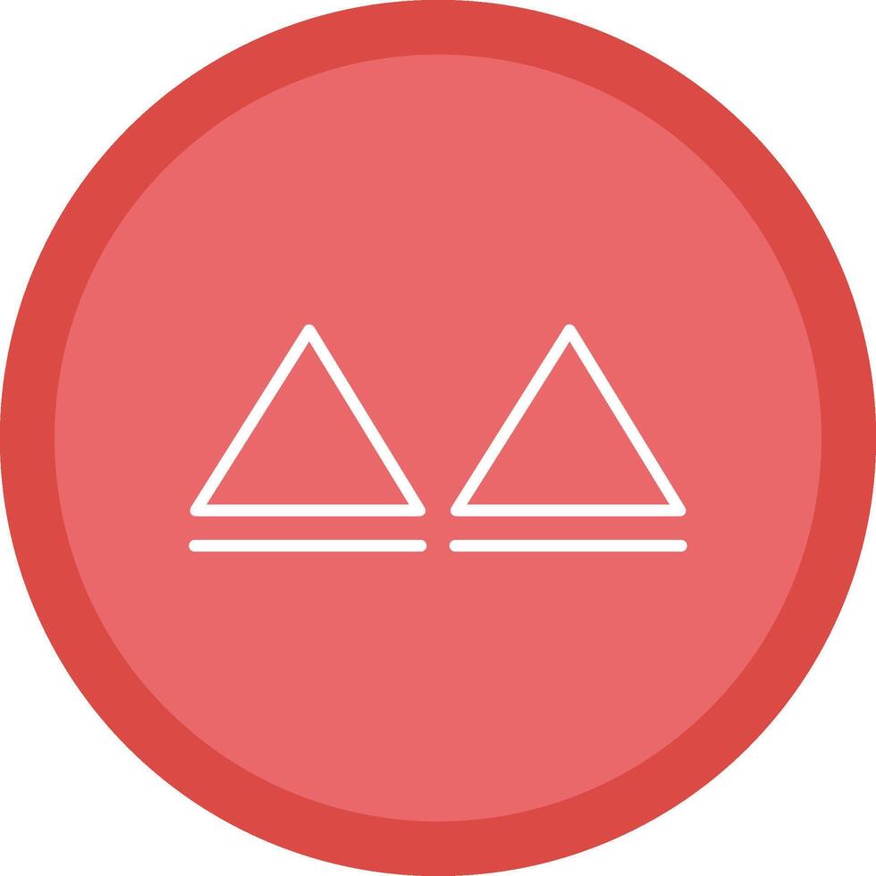 Triangles Line Multi Circle Icon vector