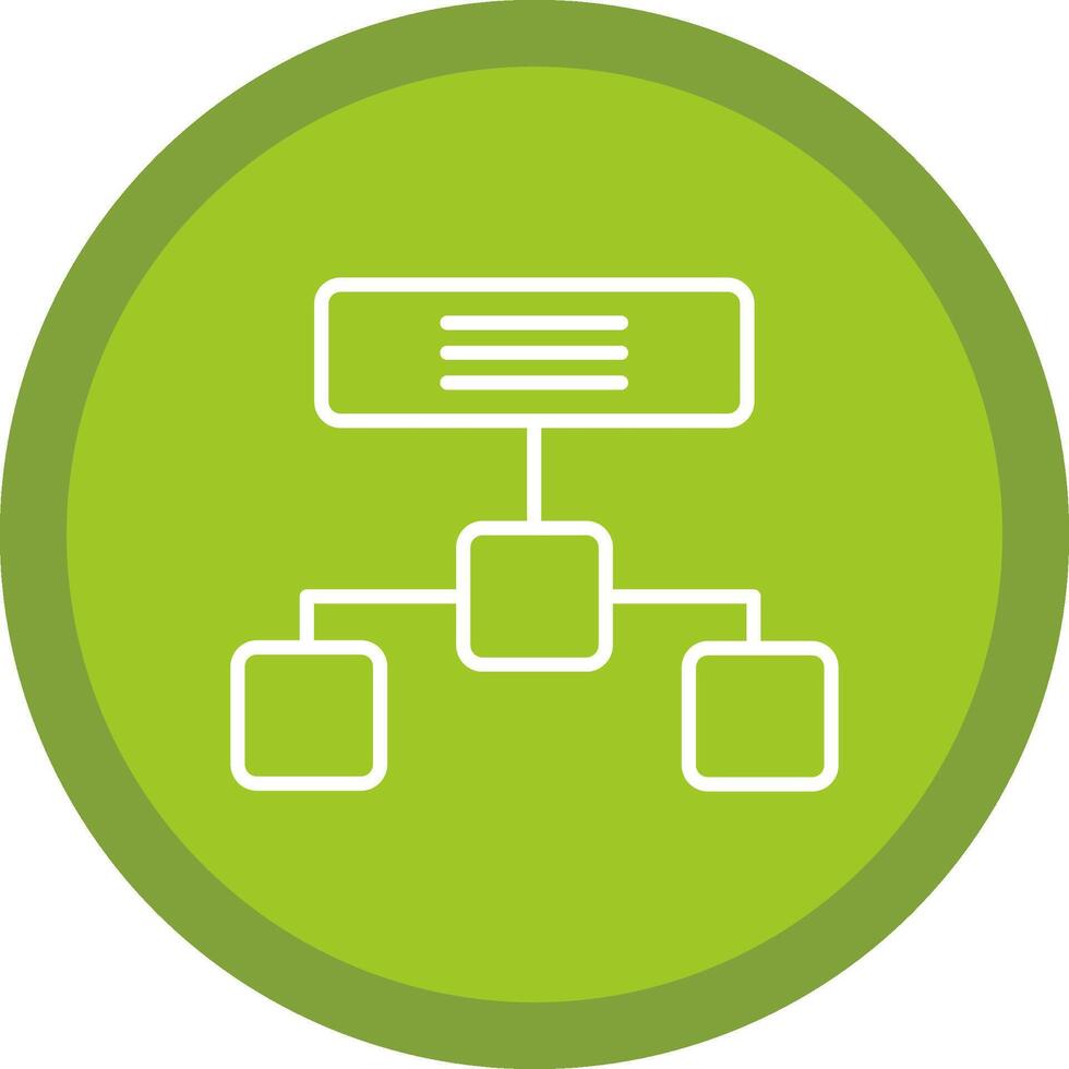 Hierarchical Structure Line Multi Circle Icon vector