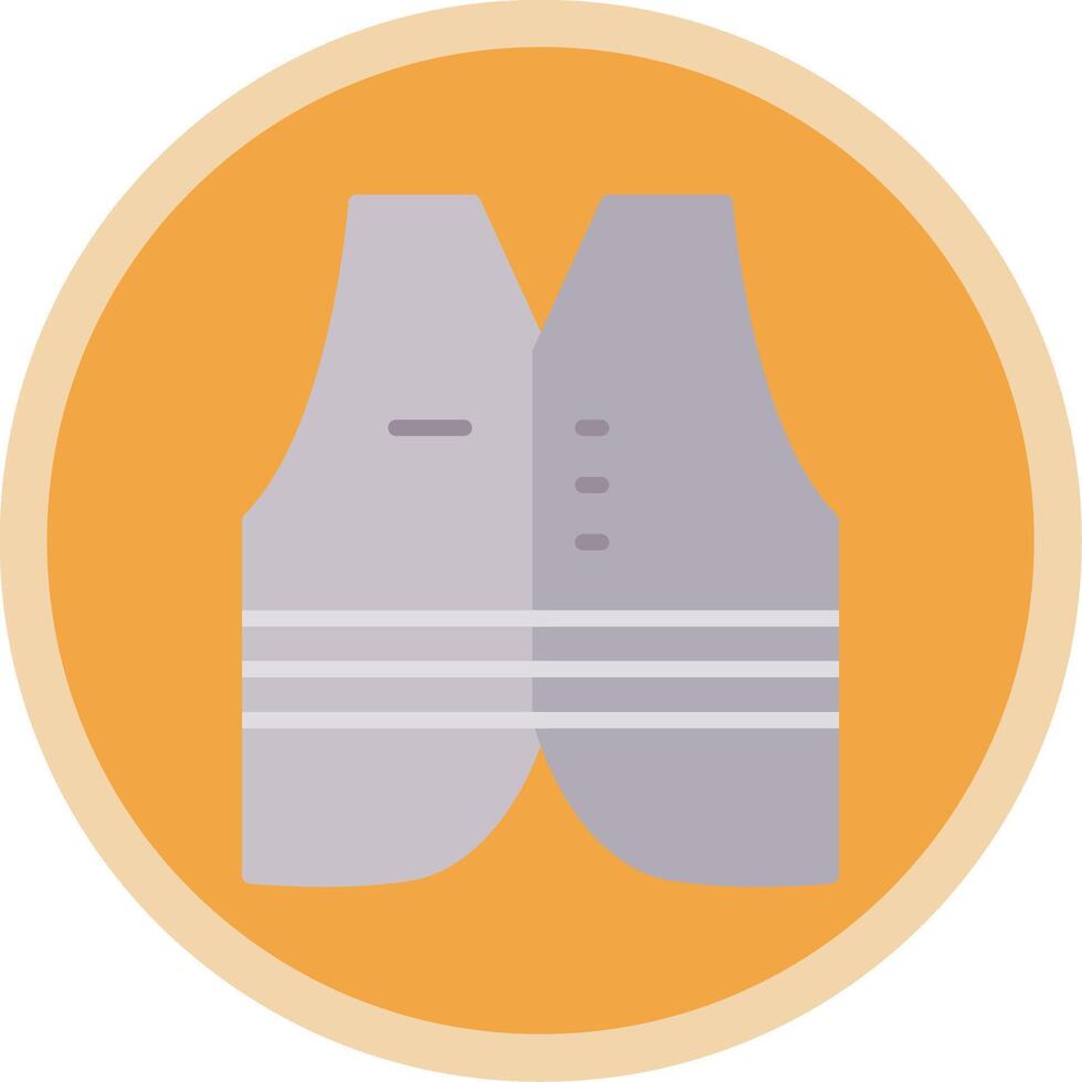 Vest Flat Multi Circle Icon vector