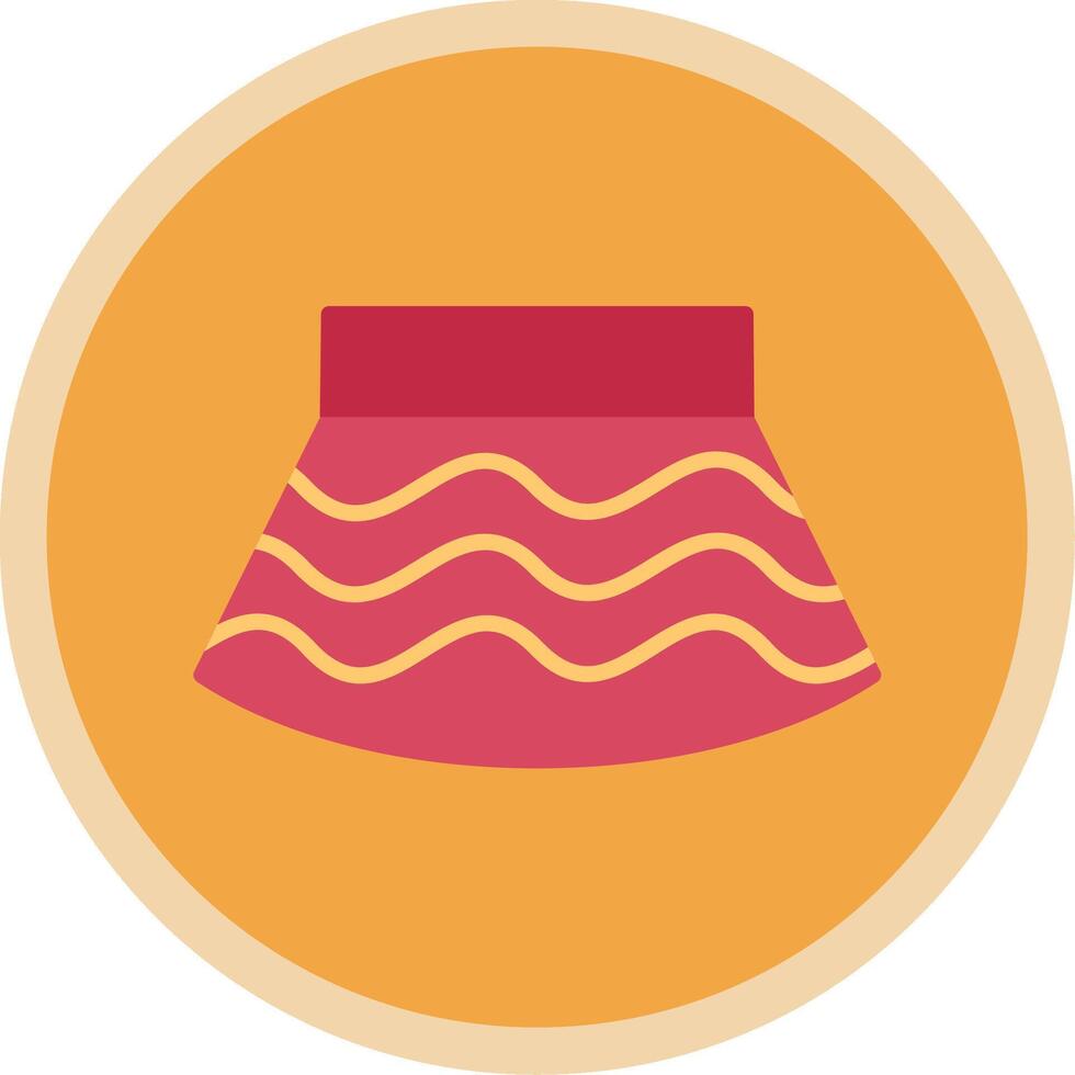 Skirt Flat Multi Circle Icon vector