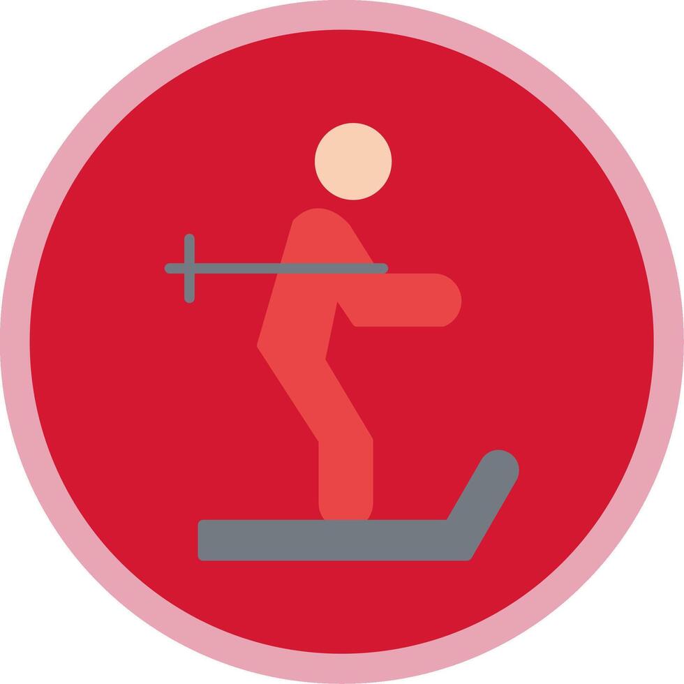 Skiing Flat Multi Circle Icon vector