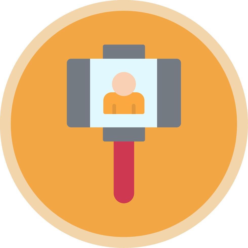 Vlogger Flat Multi Circle Icon vector