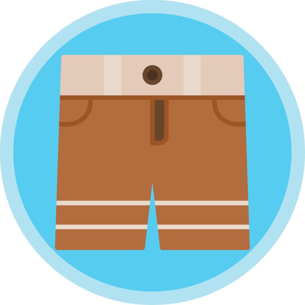 Shorts Flat Multi Circle Icon vector