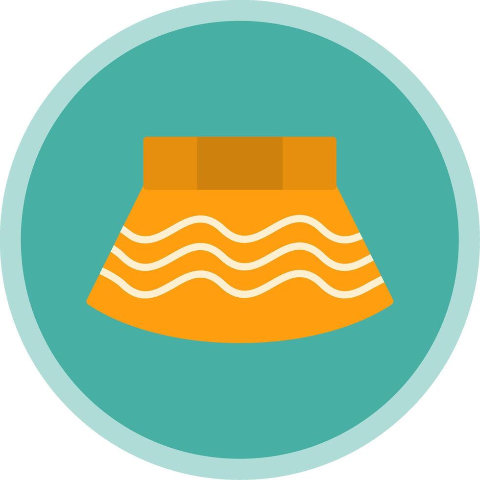 Skirt Flat Multi Circle Icon vector