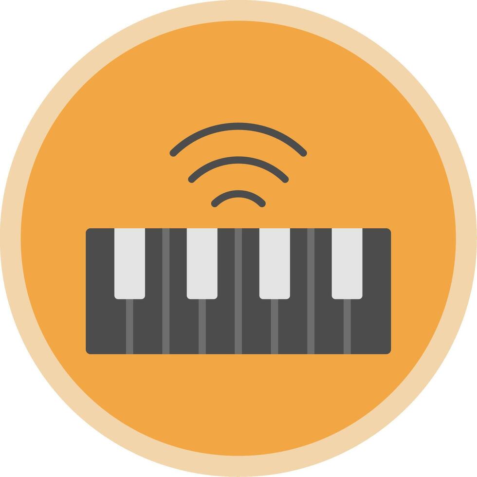 Keyboard Flat Multi Circle Icon vector