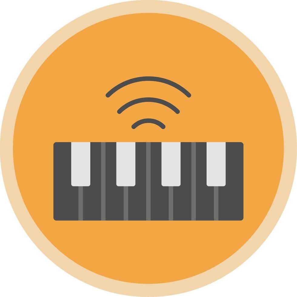 Keyboard Flat Multi Circle Icon vector