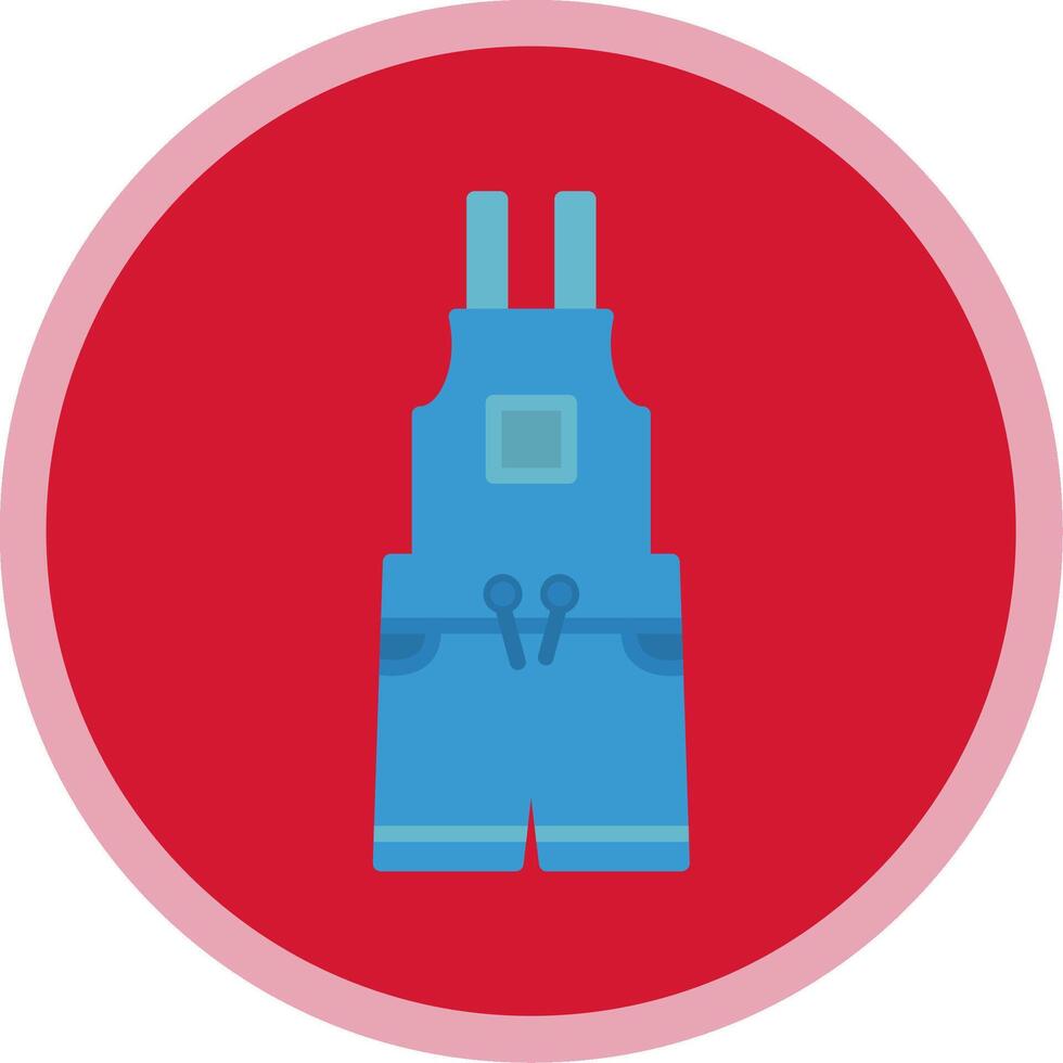 Dungarees Flat Multi Circle Icon vector