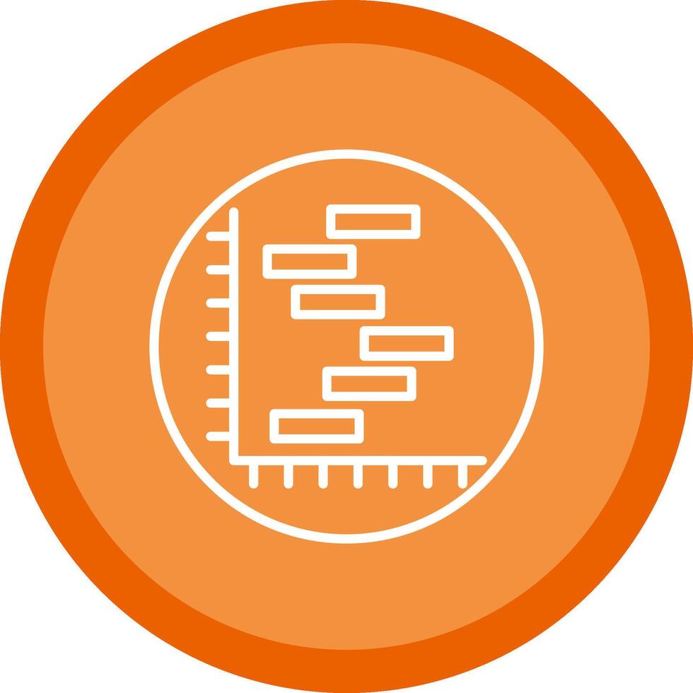 Gnatt Chart Line Multi Circle Icon vector