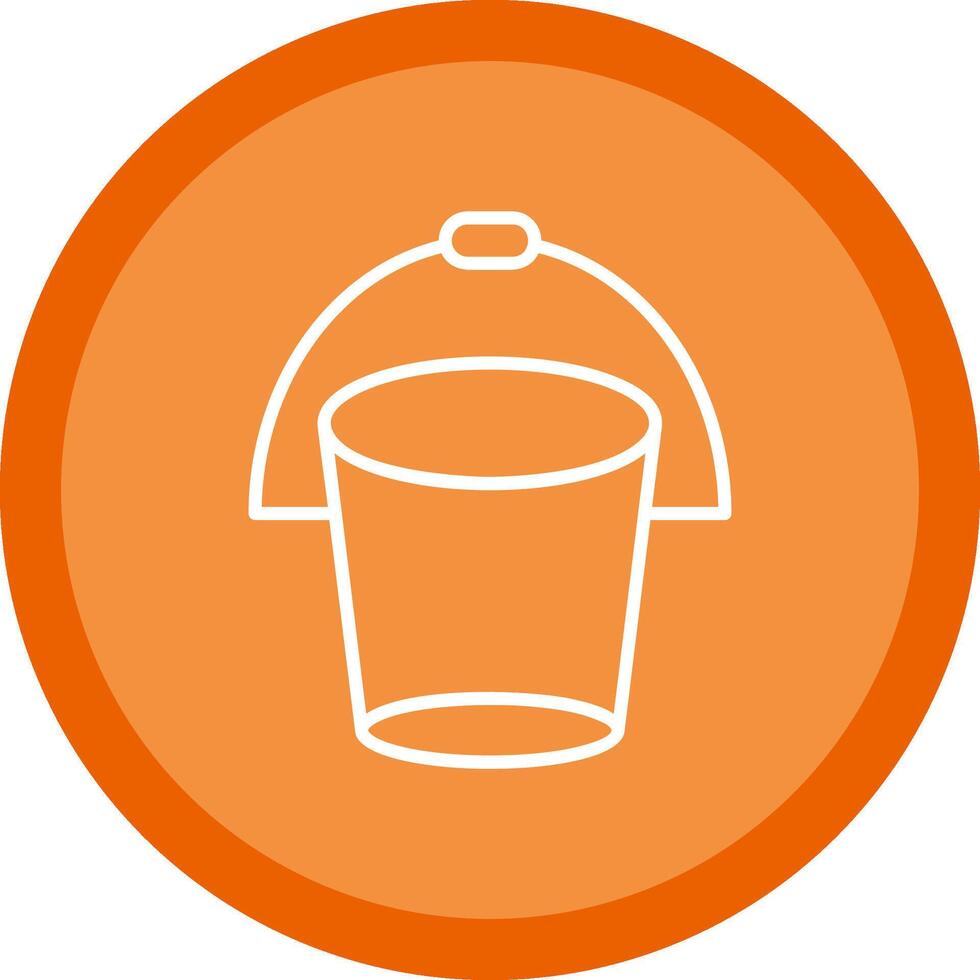 Bucket Line Multi Circle Icon vector