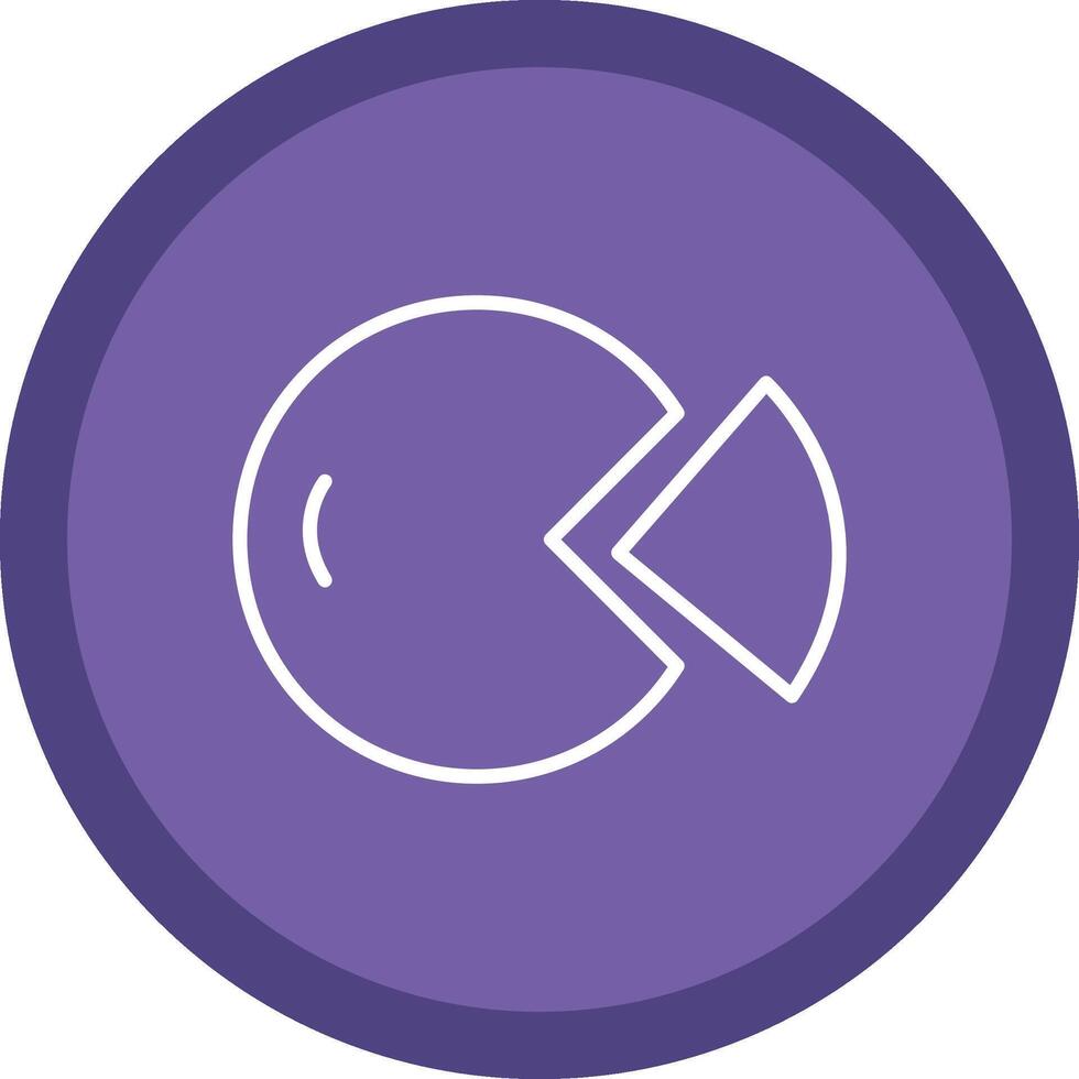 Pie Chart Line Multi Circle Icon vector
