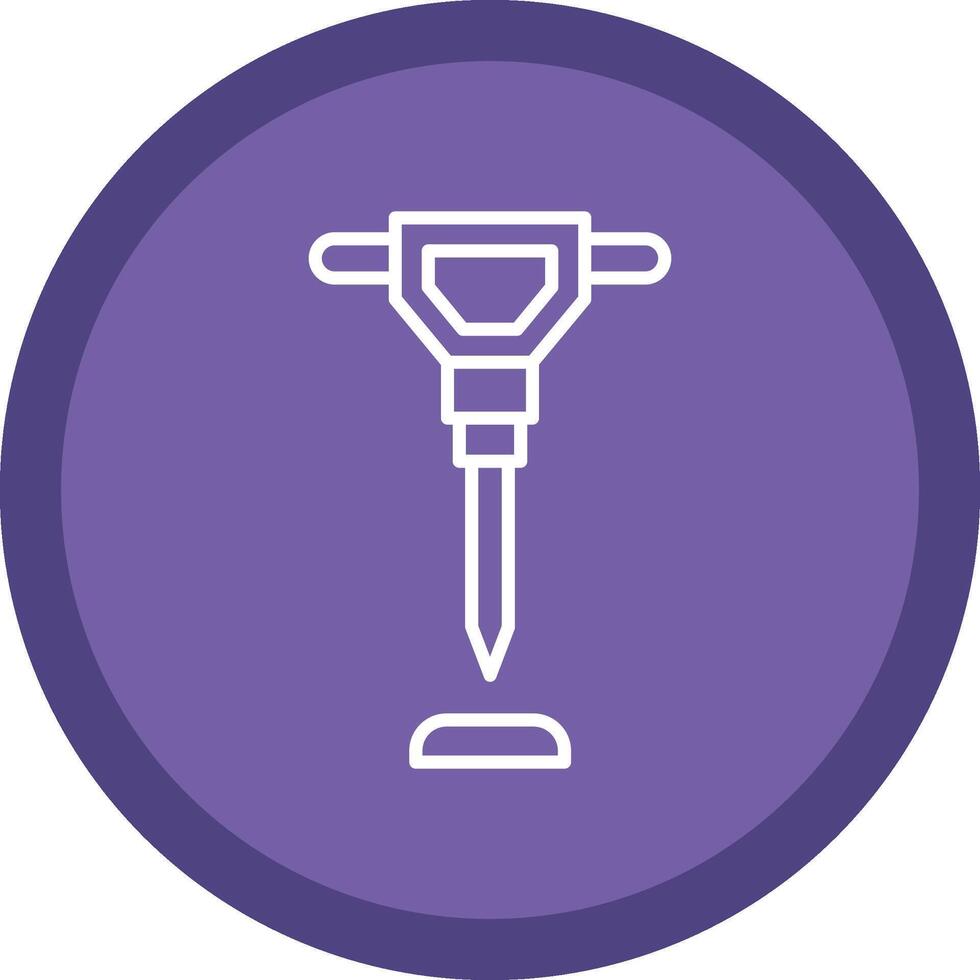 Hand Saw Line Multi Circle Icon vector