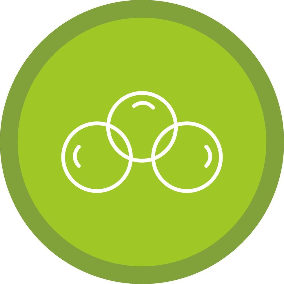 Overlapping Circles Line Multi Circle Icon vector