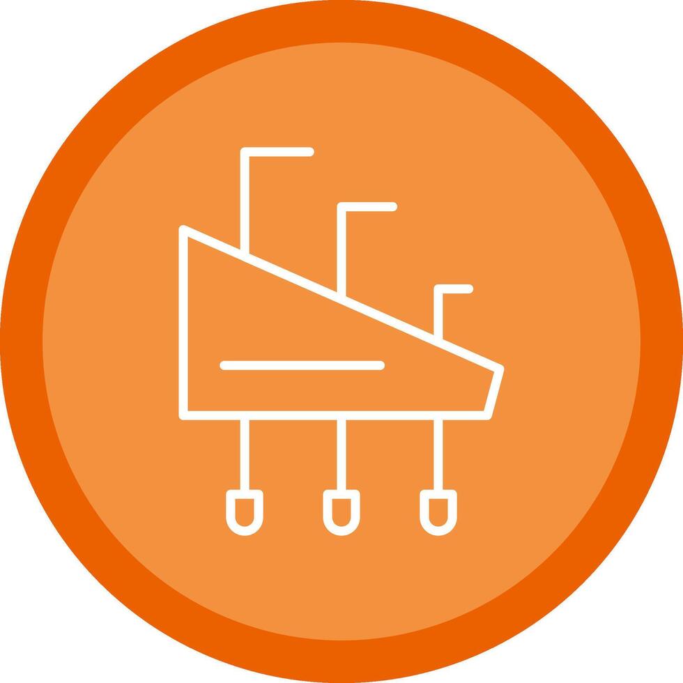 Allen Keys Line Multi Circle Icon vector