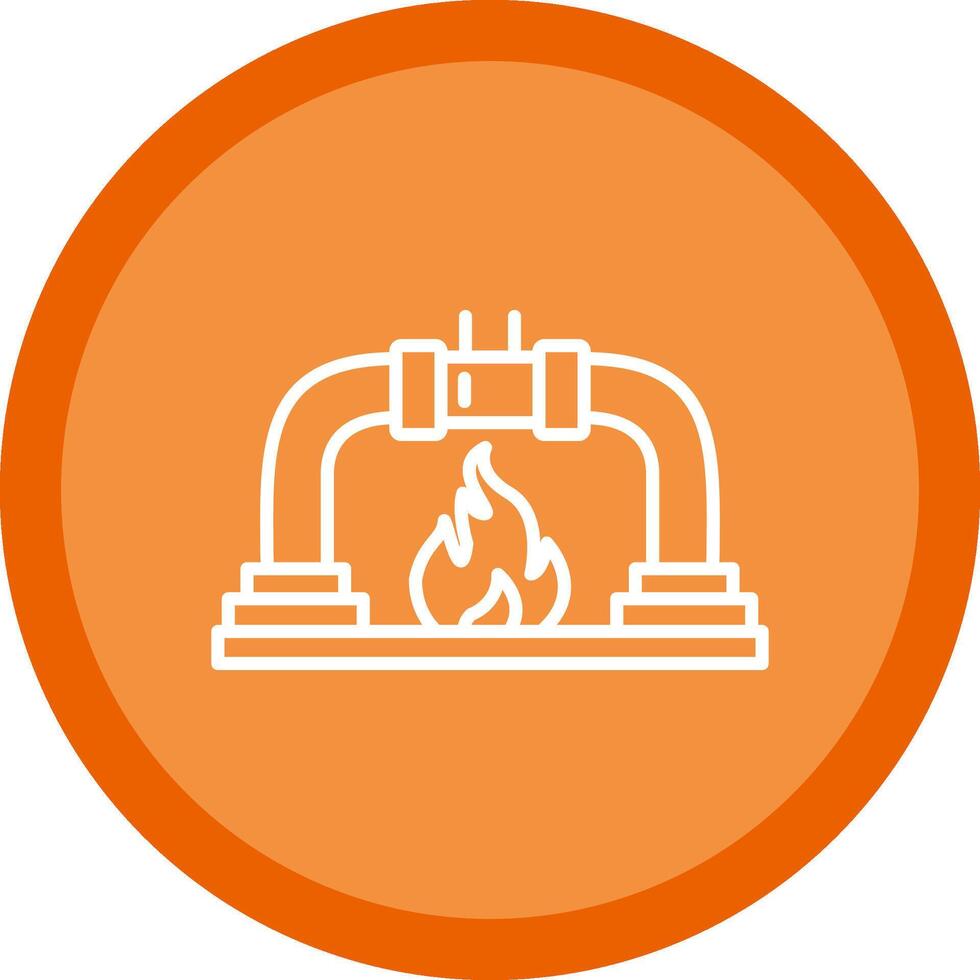 Gas PipeLine Multi Circle Line Multi Circle Icon vector