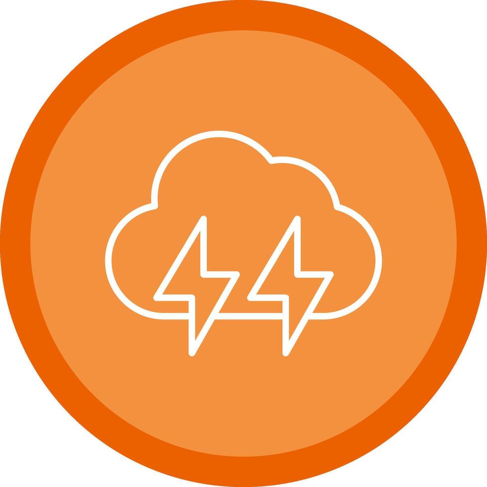 Lightening Line Multi Circle Icon vector