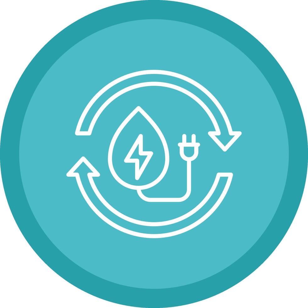 Water Energy Line Multi Circle Icon vector