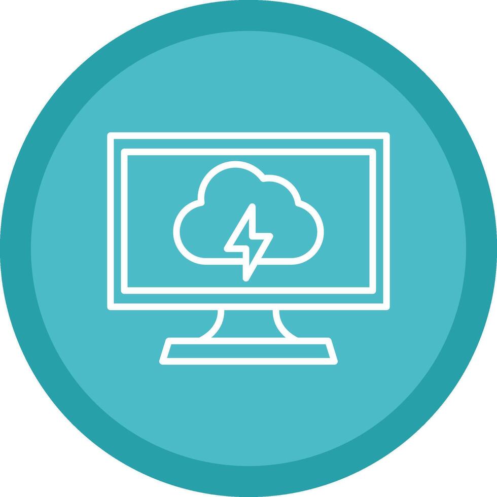 Computing Line Multi Circle Icon vector