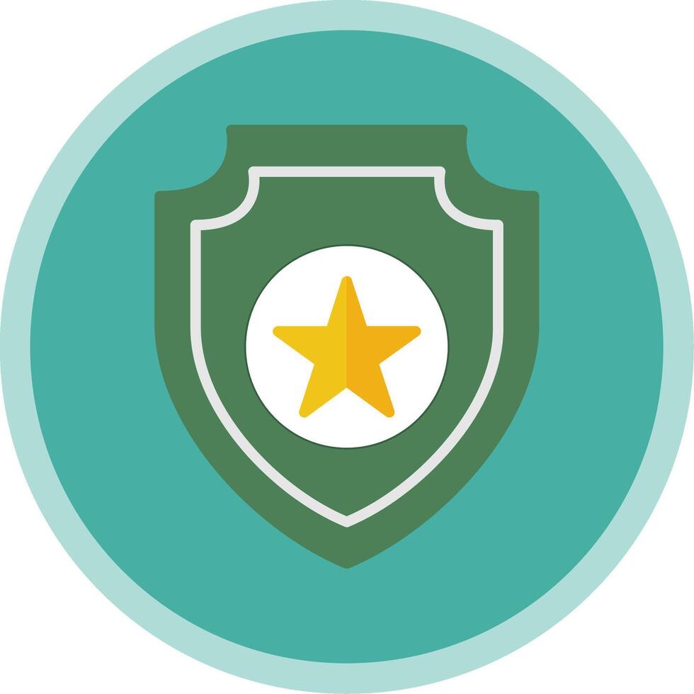Badge Flat Multi Circle Icon vector