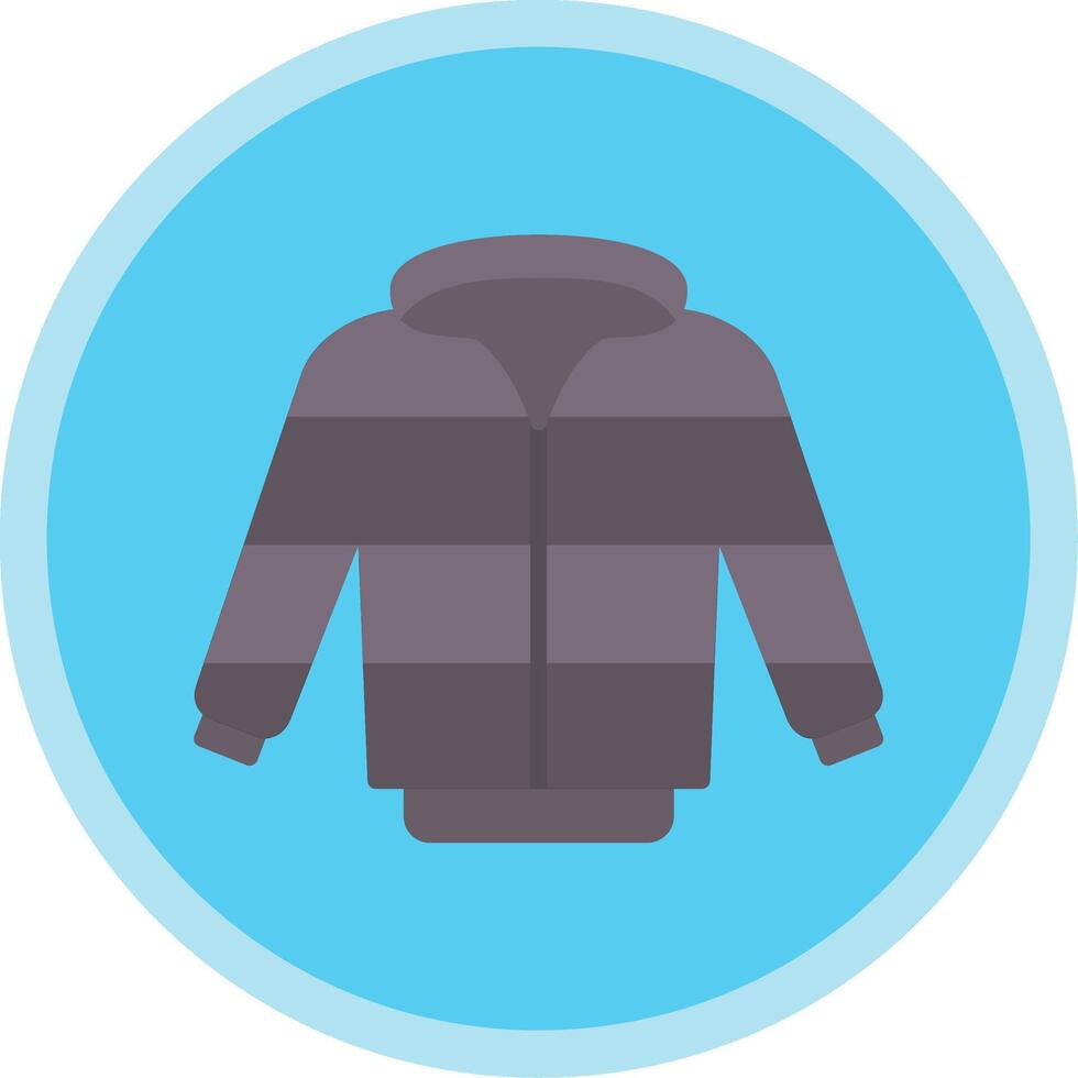 chaqueta plano multi circulo icono vector