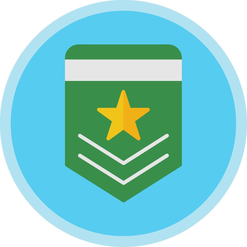 Badge Flat Multi Circle Icon vector