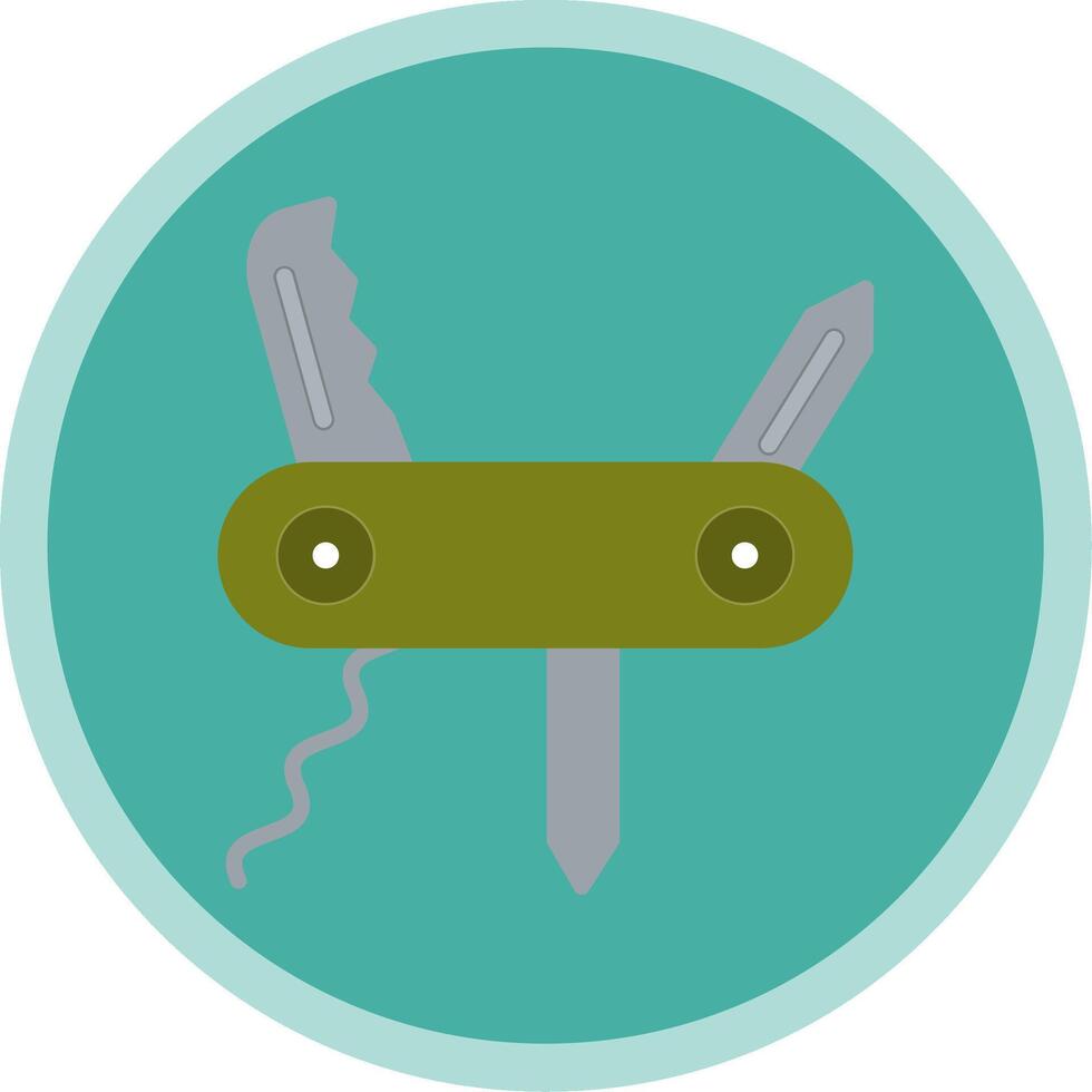 Knife Flat Multi Circle Icon vector