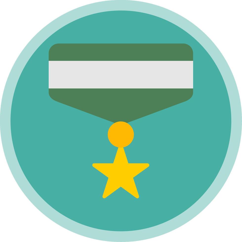 Medal Flat Multi Circle Icon vector