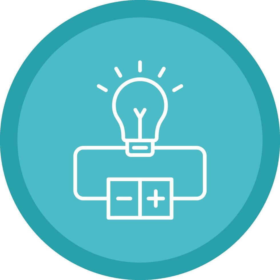 Electrical Circuit Line Multi Circle Icon vector