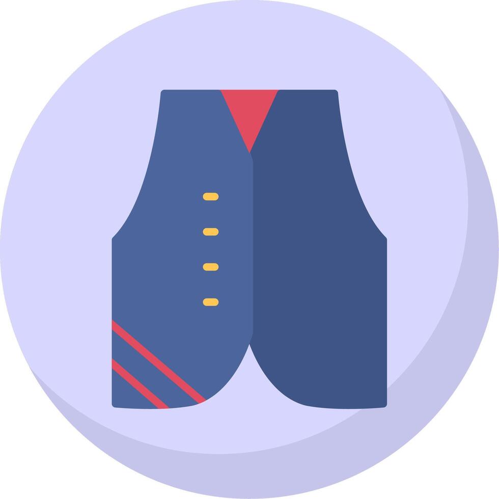 Waistcoat Flat Bubble Icon vector