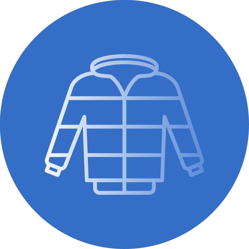 chaqueta plano burbuja icono vector