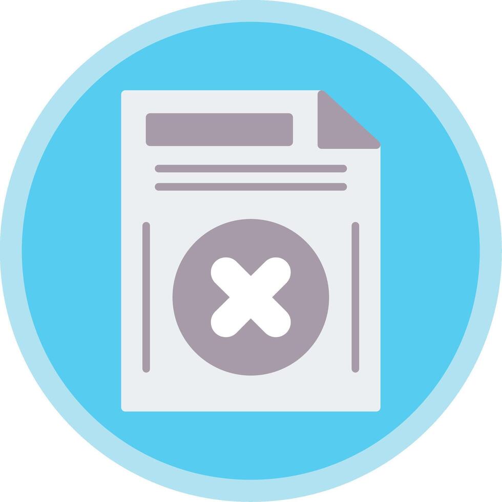 Delete Button Flat Multi Circle Icon vector