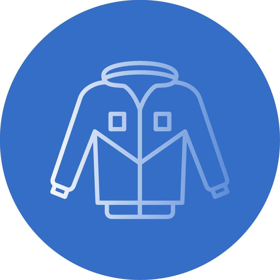 Jacket Flat Bubble Icon vector