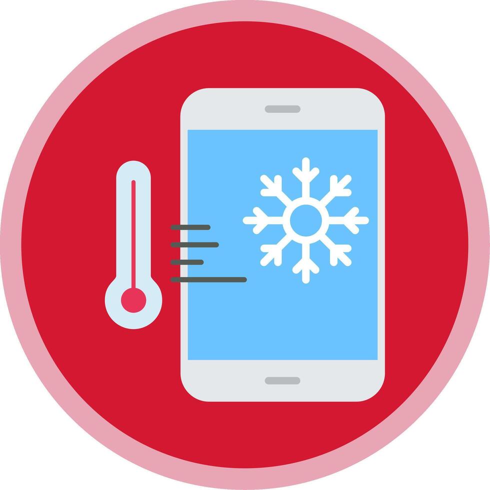 Thermostat Flat Multi Circle Icon vector