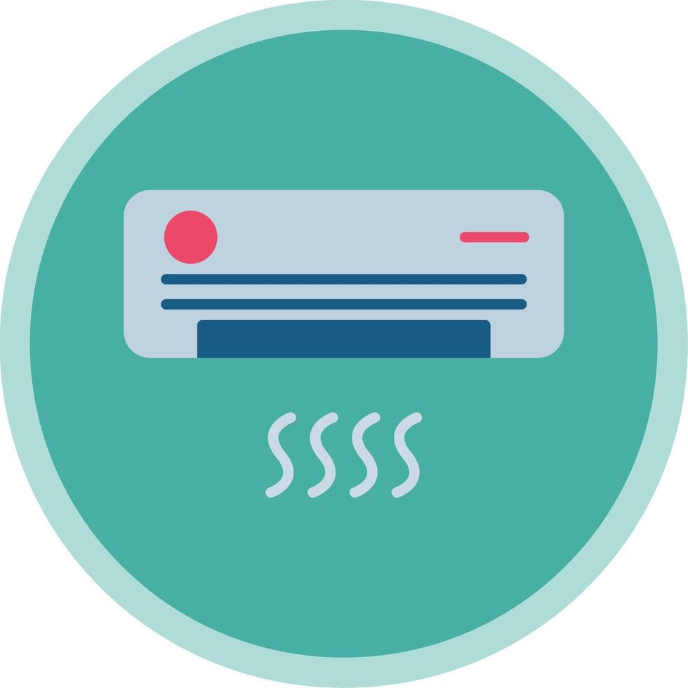 Air Conditioner Flat Multi Circle Icon vector