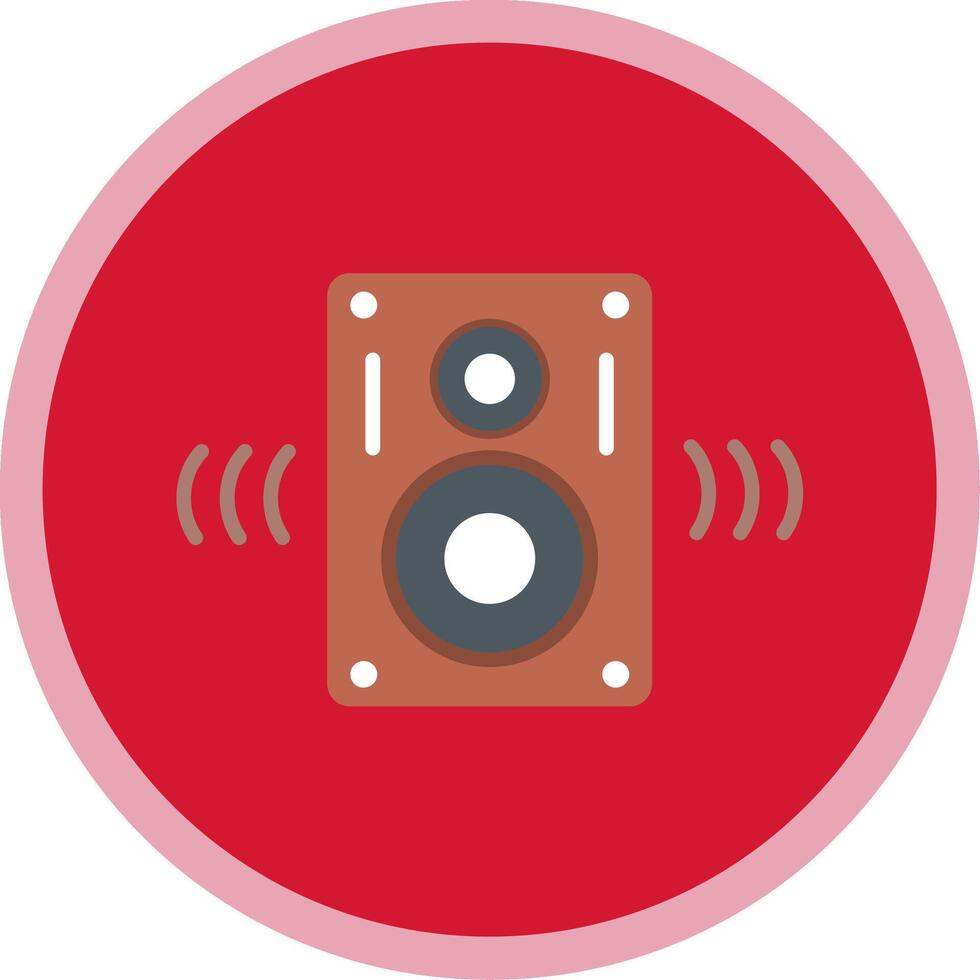 Speakers Flat Multi Circle Icon vector