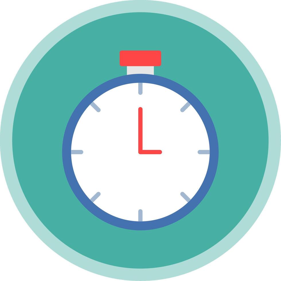 Timer Flat Multi Circle Icon vector