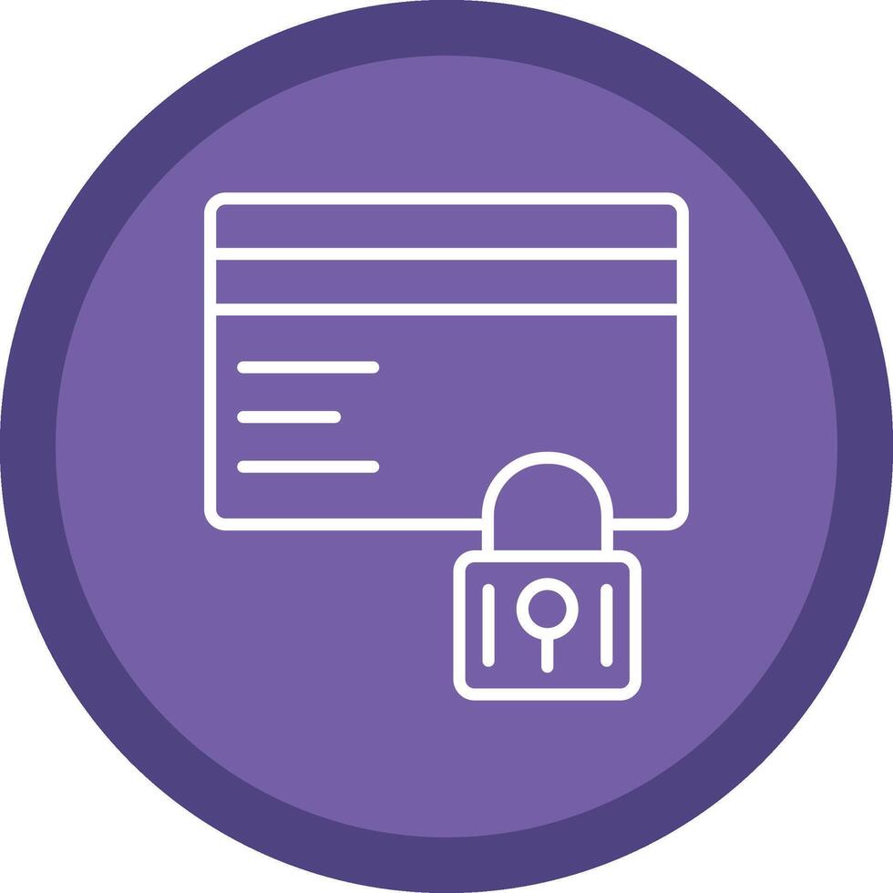 Secure Payment Line Multi Circle Icon vector