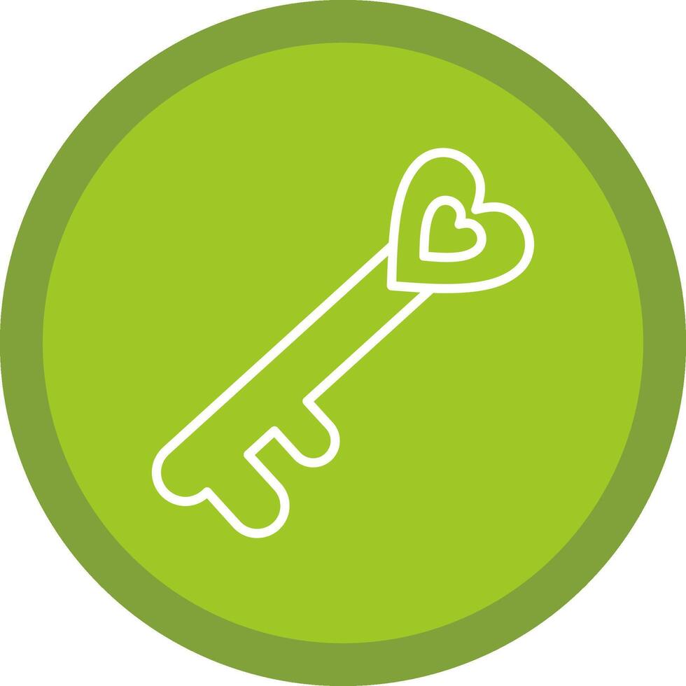 Old Key Line Multi Circle Icon vector