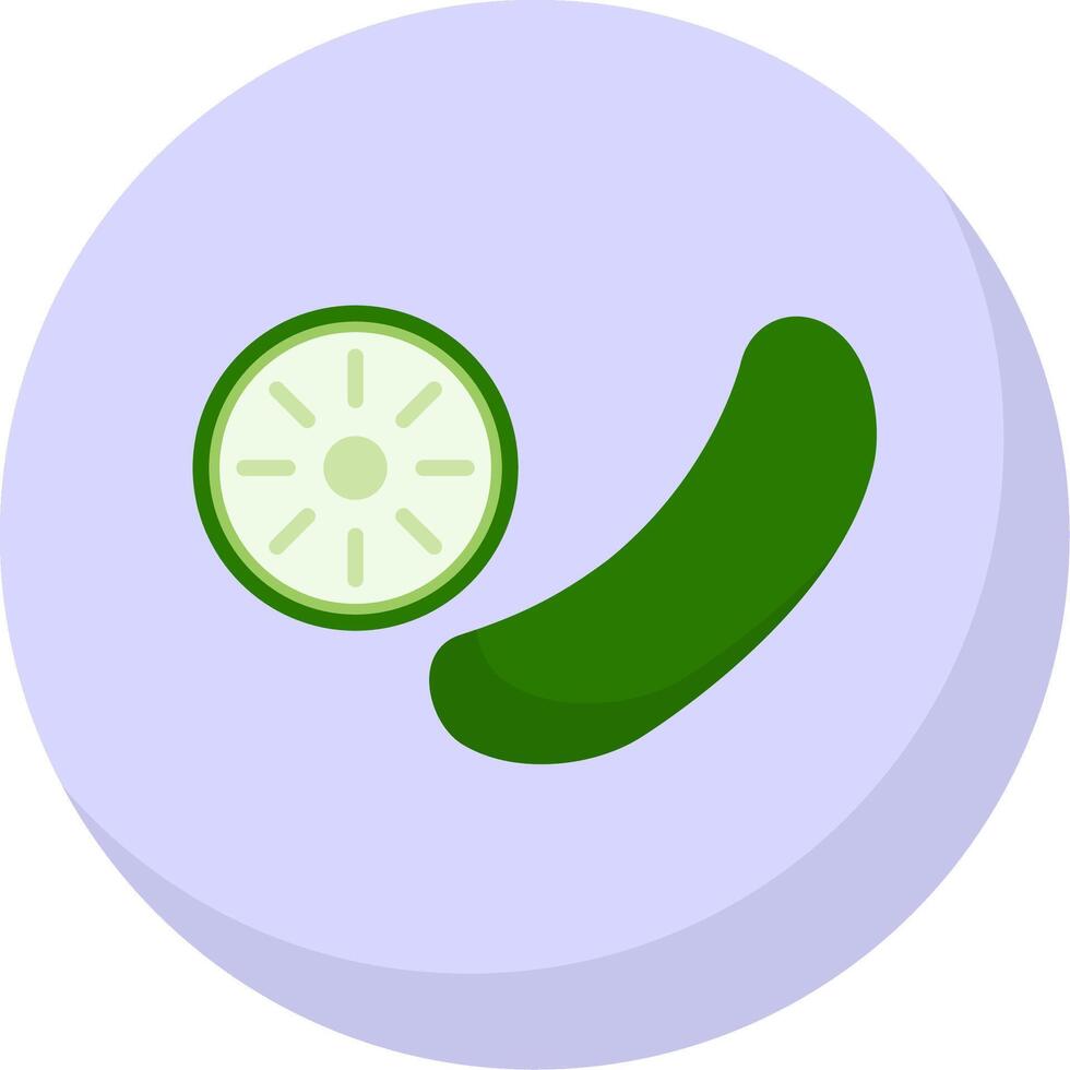 Pepino plano burbuja icono vector