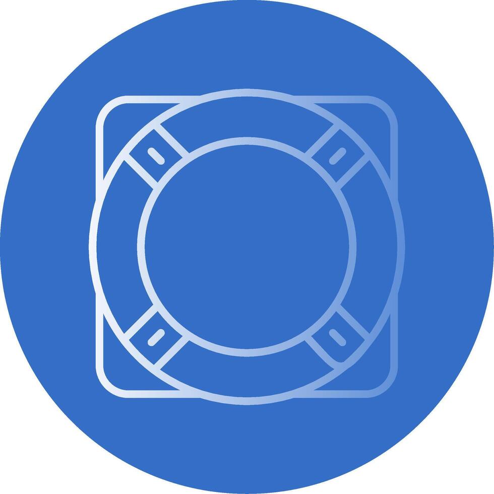 Life Ring Flat Bubble Icon vector
