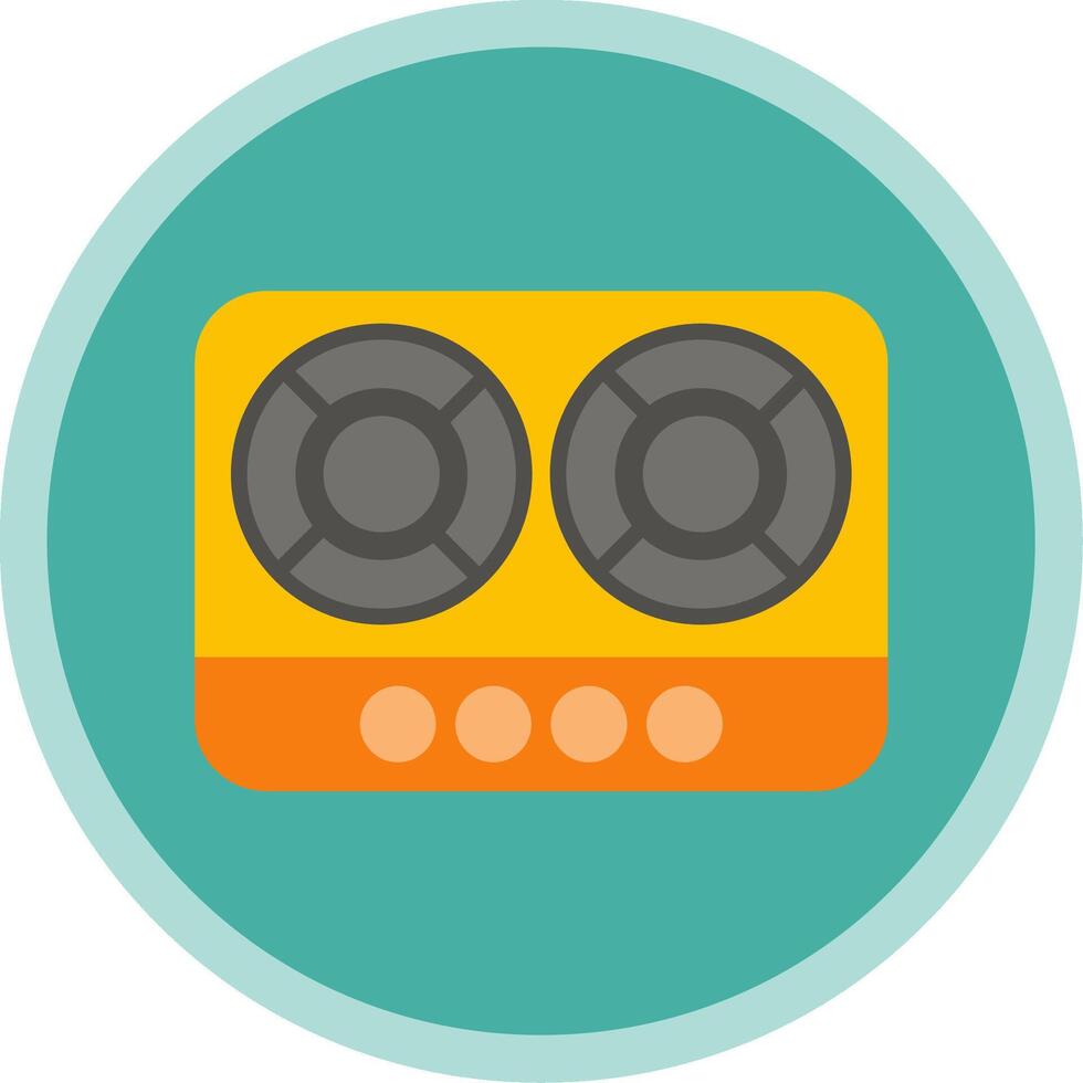 Hob Flat Multi Circle Icon vector